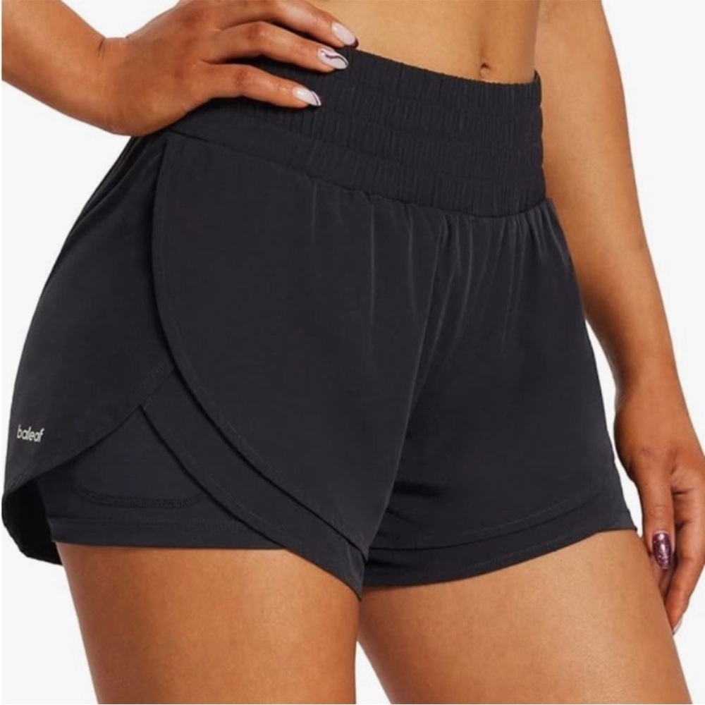 Baleaf 2-in1 Running Workout Short, double layer, size S